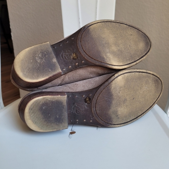 Lucky Brand | Genuine Leather Seude Taupe Booties - Picture 9 of 10